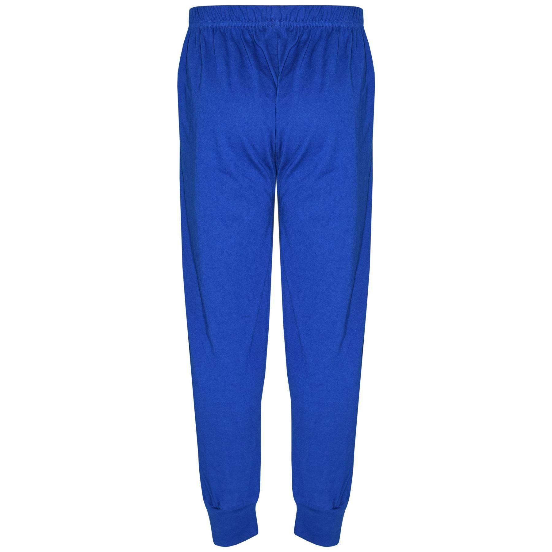 Kids Girls Boys Pjs Contrast Color Plain Stylish Pyjamas Set New Age 2-13 Years