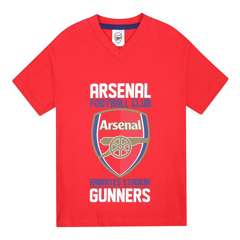 Arsenal FC Boys Pyjamas Short Toddler Kids OFFICIAL Football Gift