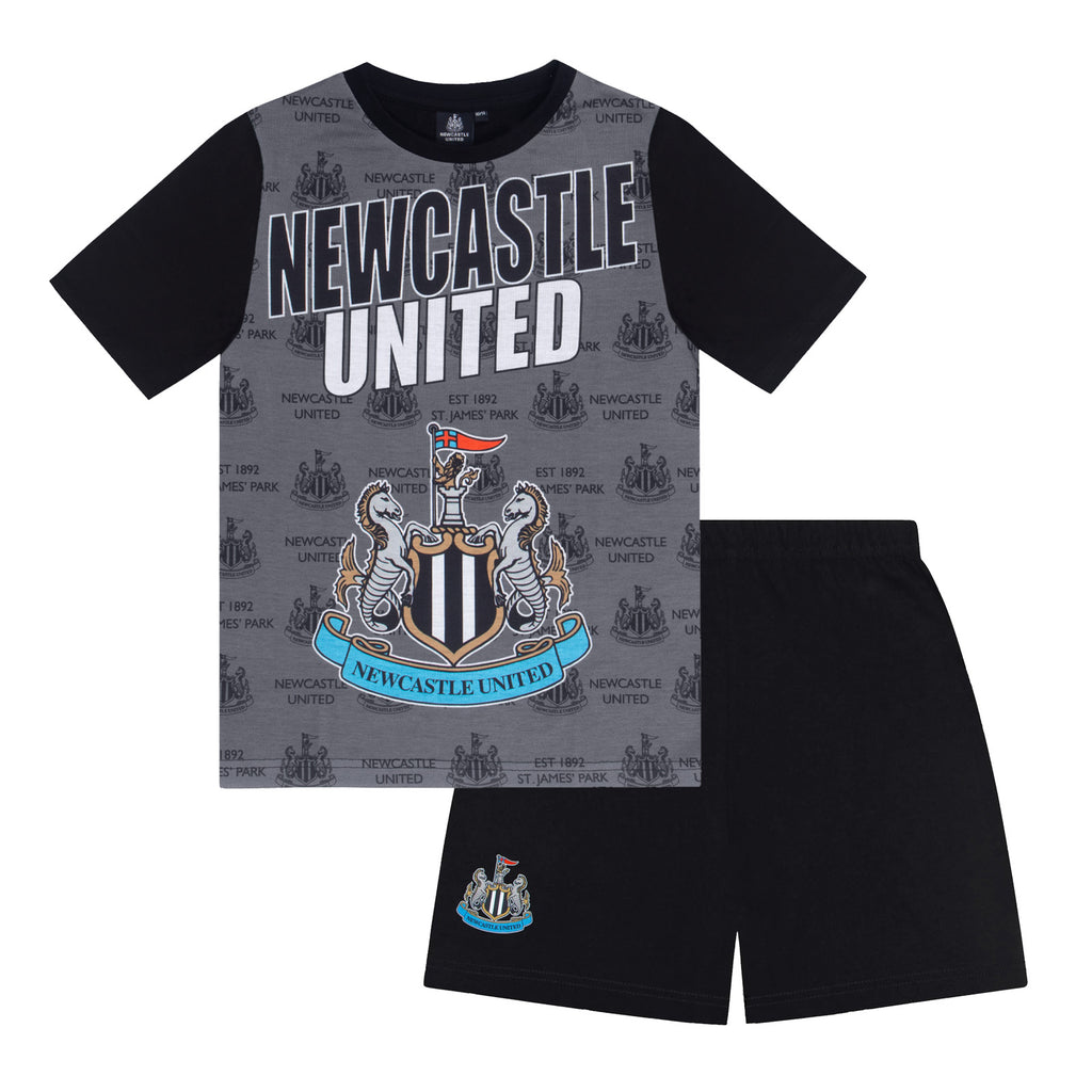 Newcastle United Boys Pyjamas Short Kids OFFICIAL Football Gift