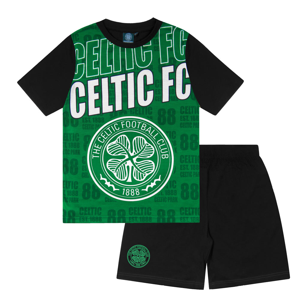 Celtic FC Boys Pyjamas Short Kids Sleepwear OFFICIAL Football Gift