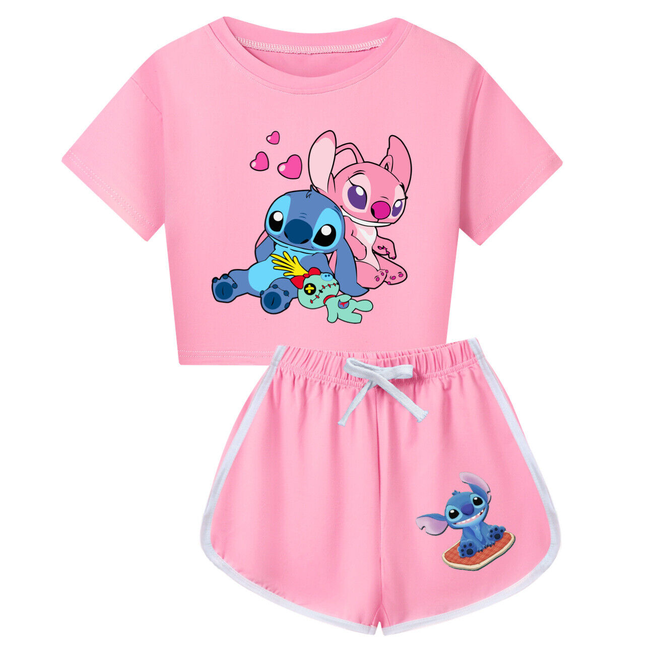 Short Outfits T-Shirt Now Trousers Tracksuit PJ's Sets Kids Lilo & Stitch-