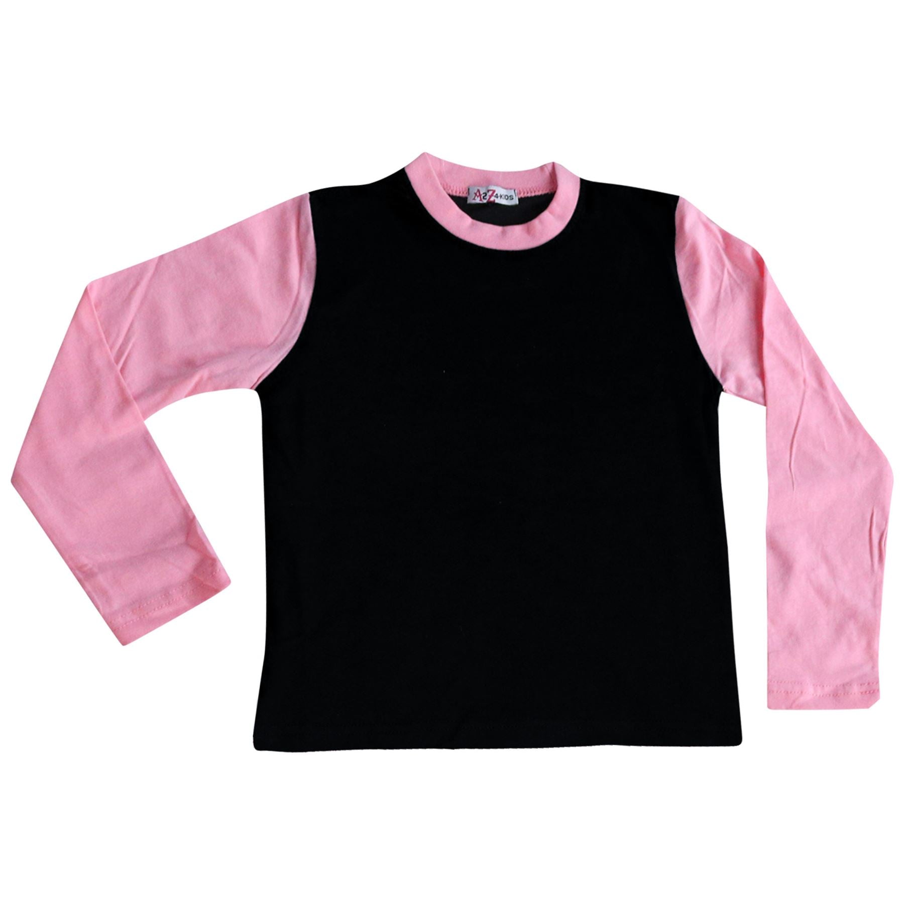 Kids Girls Boys Pjs Contrast Color Plain Stylish Pyjamas Set New Age 2-13 Years