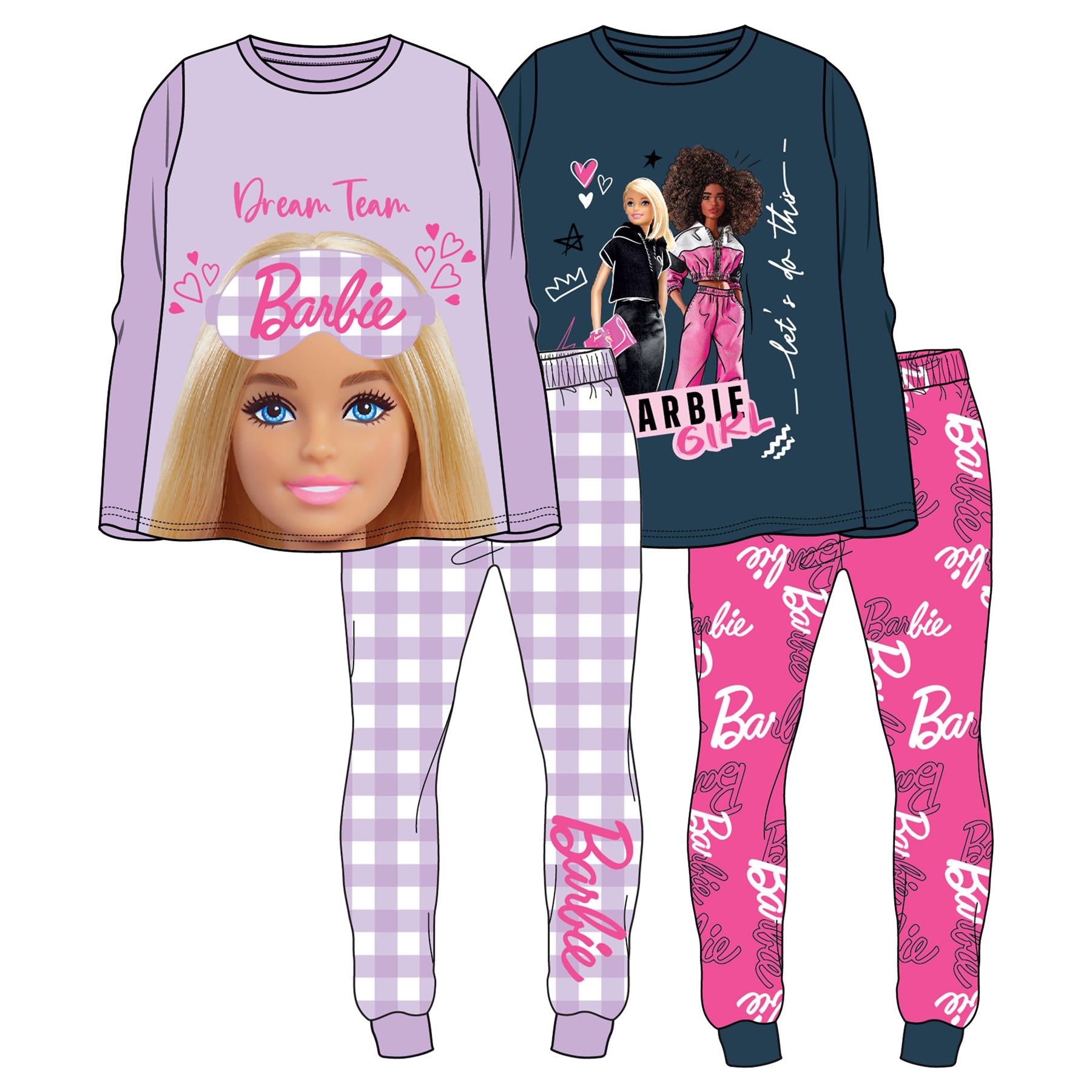 Girls kids 2 Pack Cotton Disney Character Pyjamas Lounge Sets  1- 14 Yrs Gift