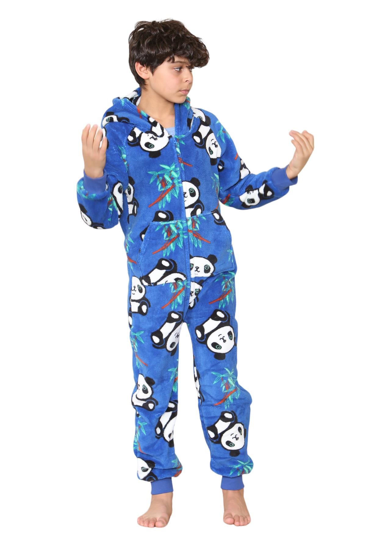 A2Z Onesie One Piece Pyjama Set Panda Print for Boys and Girls Childrens