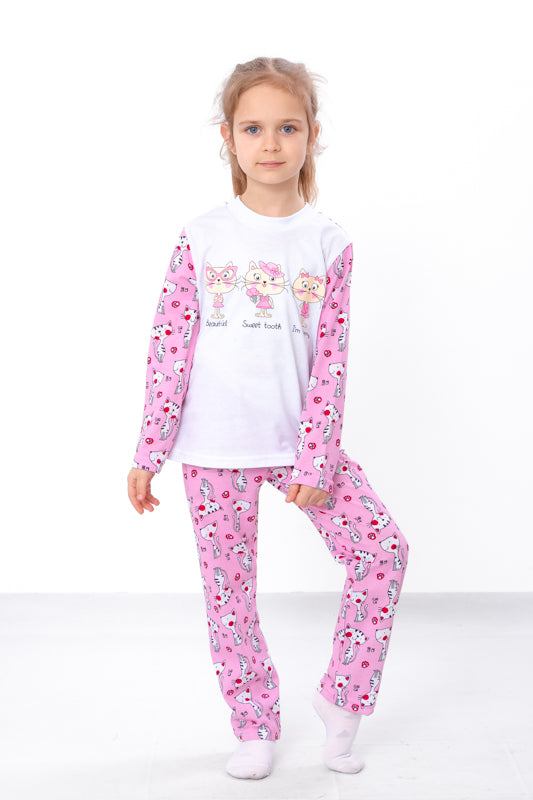 Girls’ Pajama Set – Breathable Cotton & Comfortable Fit, Any season,  Nosi sv...