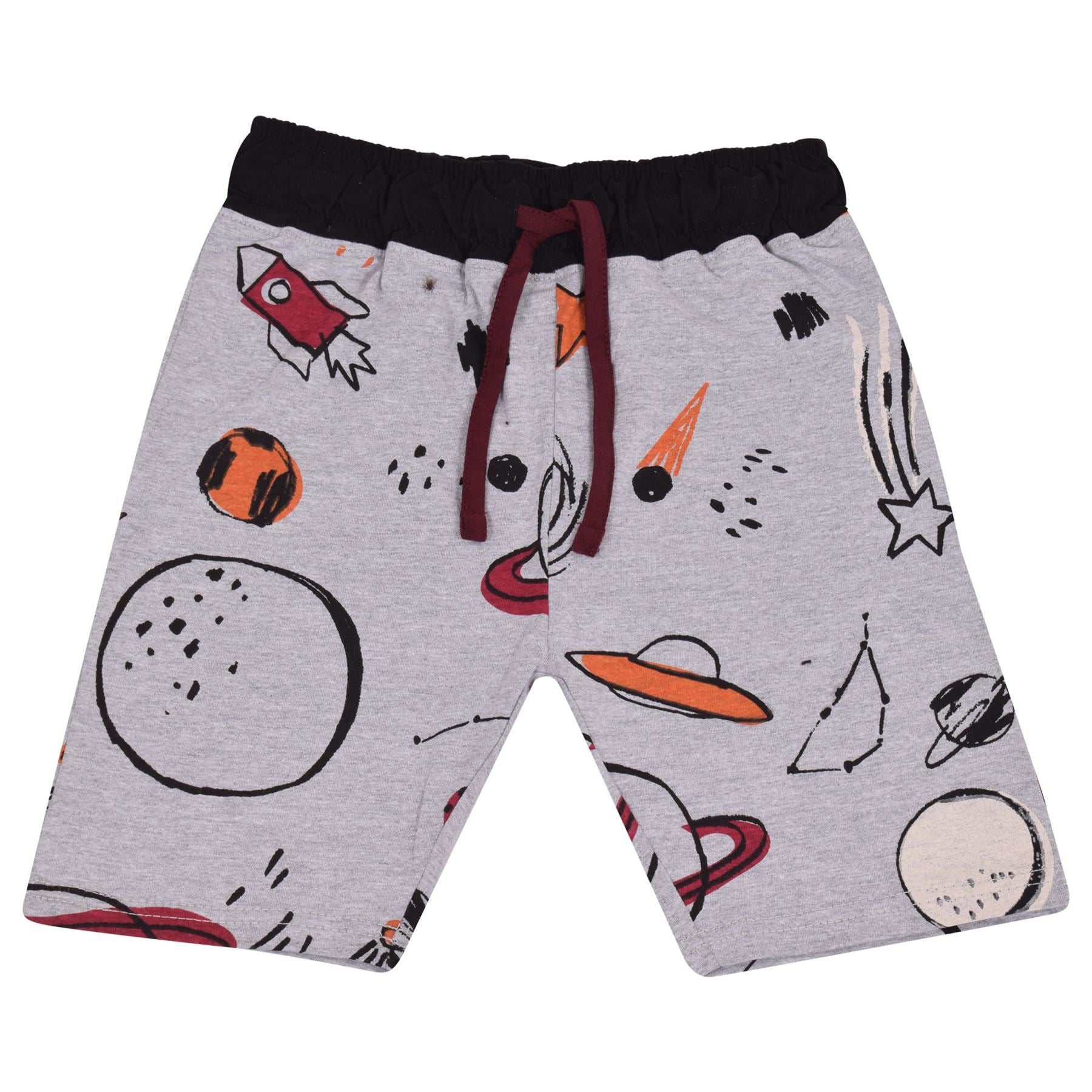 Kids Boys Rocket Spaceship Blast Off Grey Pyjamas PJs 2 Piece Sleepwear Set 2-13