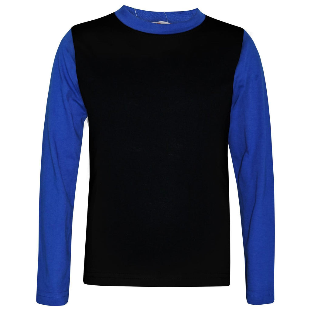 Kids Girls Boys Pjs Contrast Color Plain Stylish Pyjamas Set New Age 2-13 Years