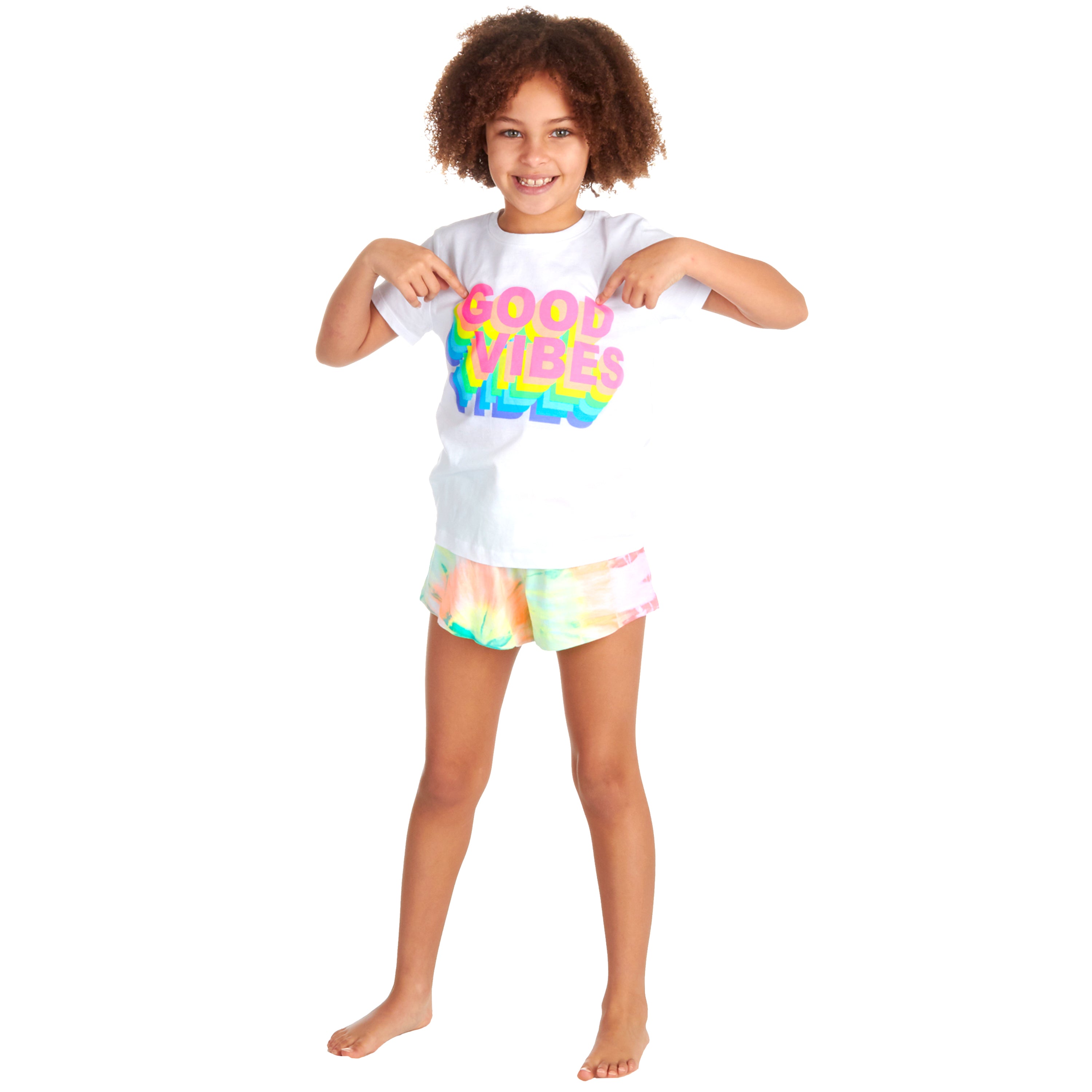 Girls Short Pyjamas Kids Jersey Summer Short Sleeved Pyjama Set Nightwear PJs UK