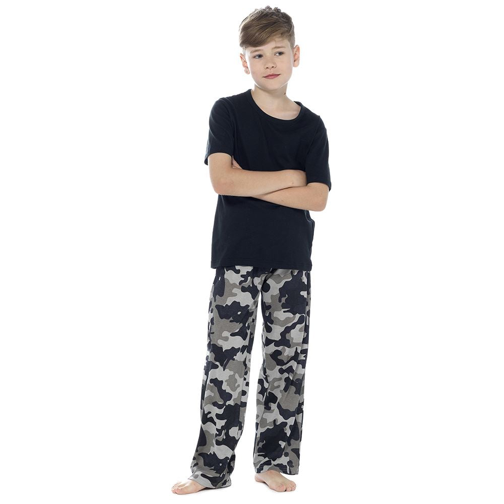 Boys/Kids Camouflage Pyjamas Short Sleeve Camo Pyjama Set Age 7-13 Years