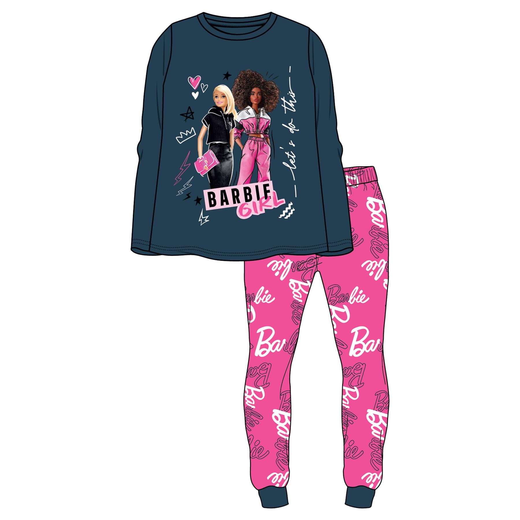 Girls kids 2 Pack Cotton Disney Character Pyjamas Lounge Sets  1- 14 Yrs Gift