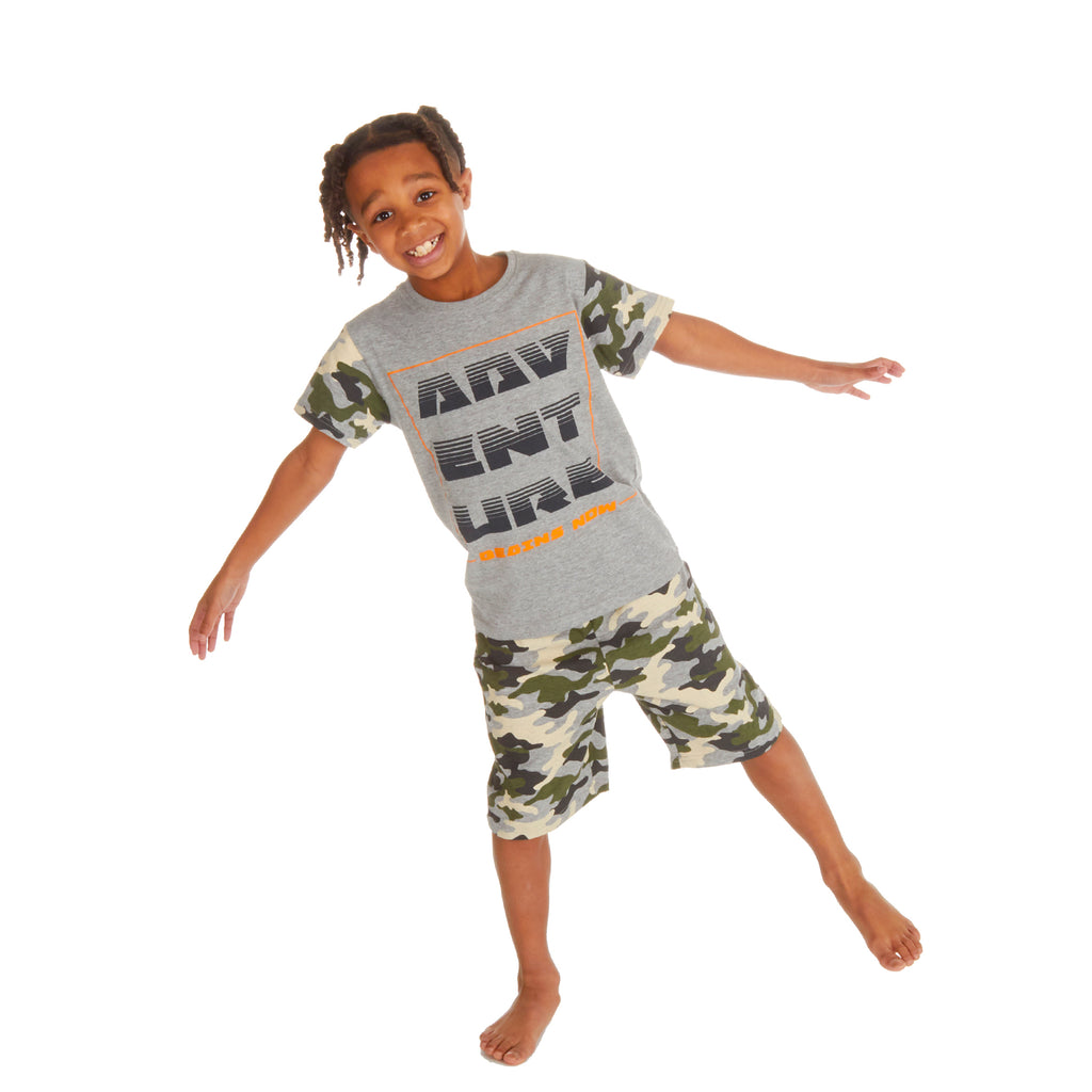 Boys 2 Piece Pyjama Set Cotton Rich PJs Summer T-shirt Shorts Set Age 2-13 Years
