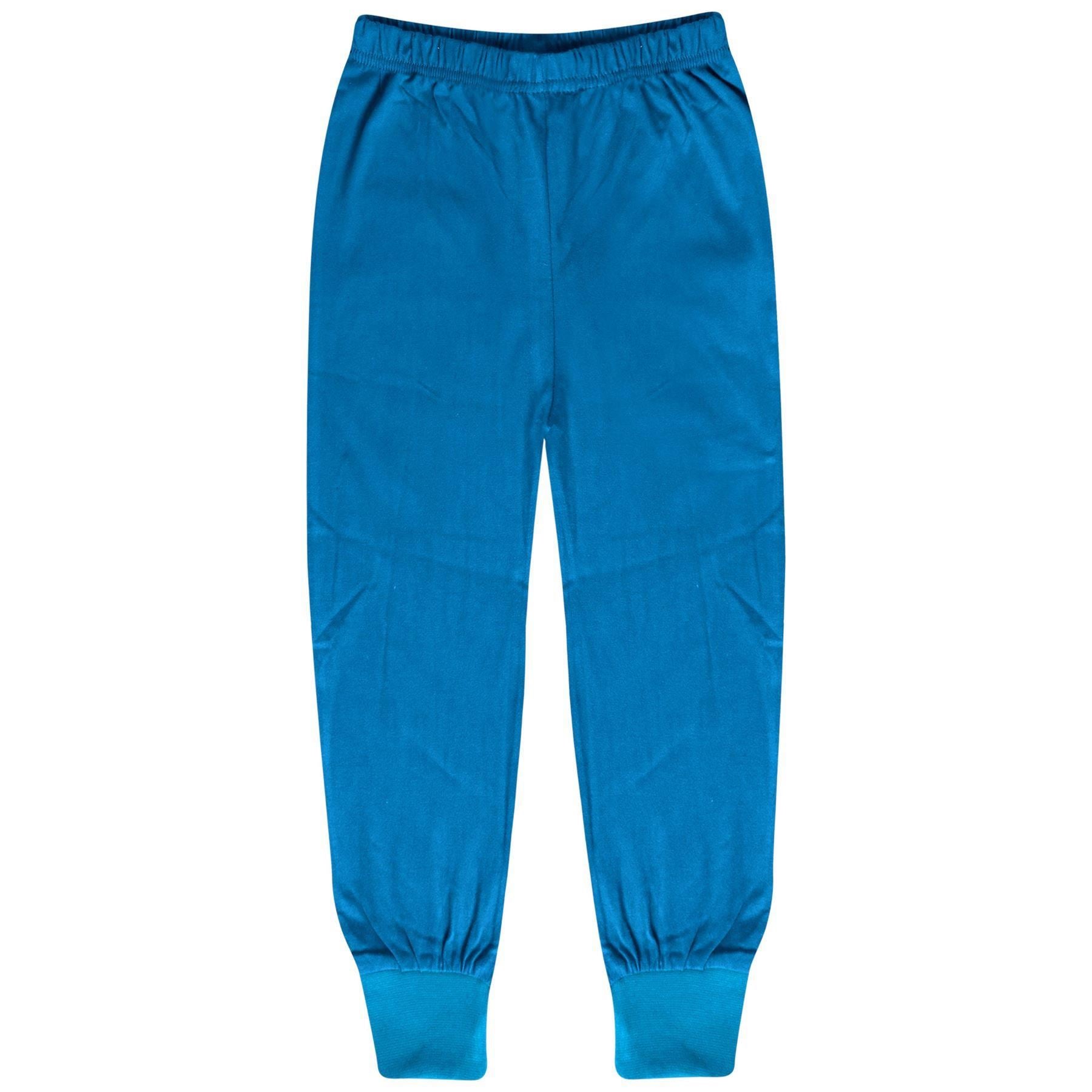 Kids Girls Boys Pjs Contrast Color Plain Stylish Pyjamas Set New Age 2-13 Years