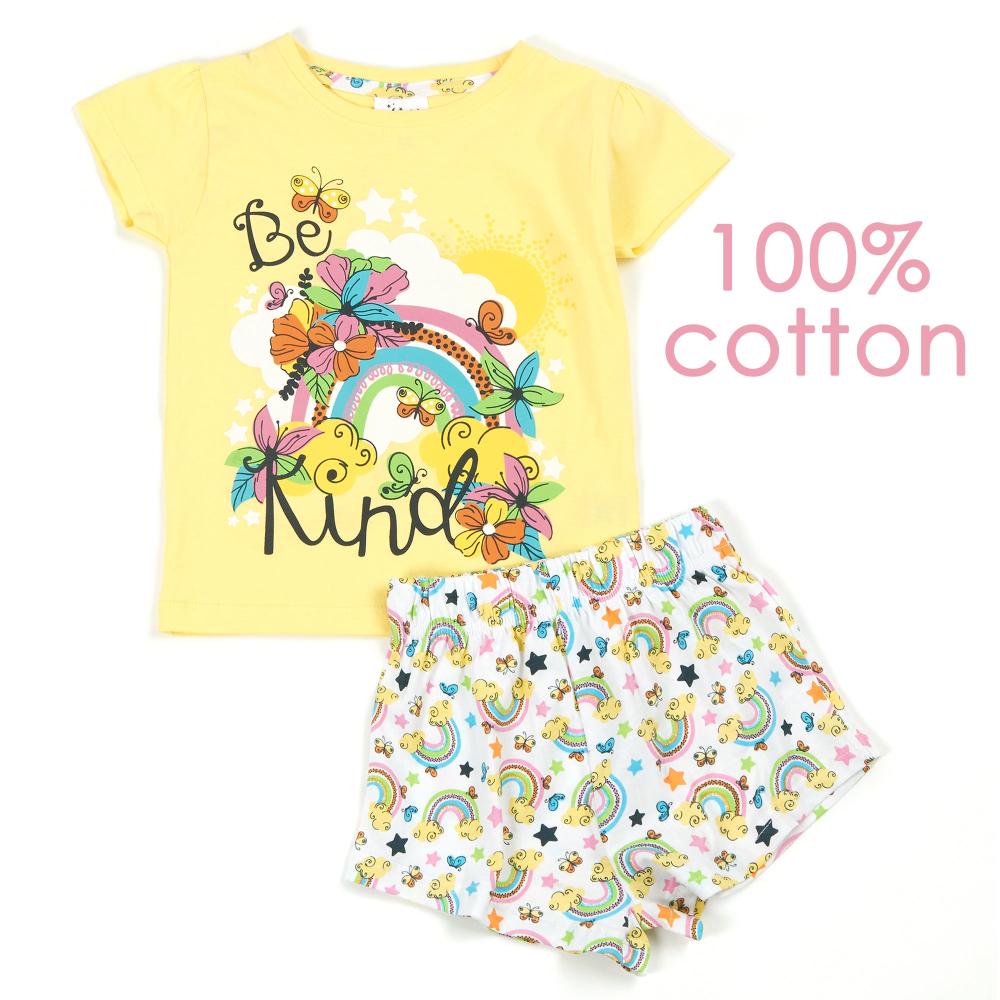 Kids Girls Pyjamas Short 100% Cotton 2-3 3-4 4-5 5-6 7-8 9-10 11-12 13 Years UK