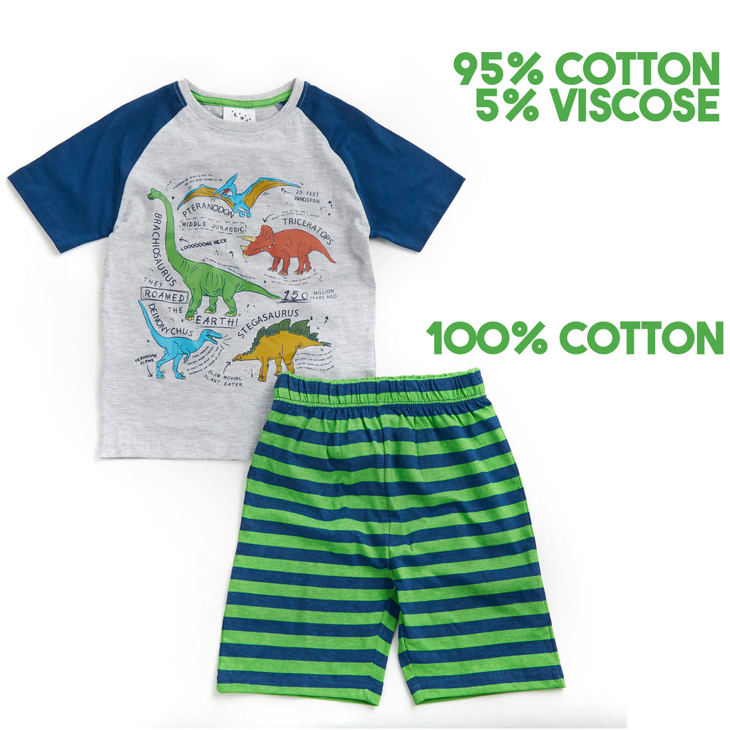 Kids Boys 2 Piece Pyjama Set Cotton Rich PJs Summer Pyjamas Jammies 2-13 Years