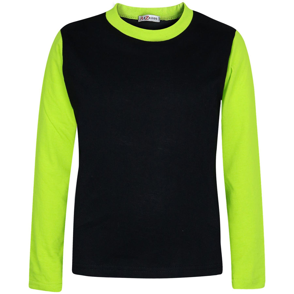 A2Z 4 Kids Girls Boys Plain Stylish Contrast Color Pyjamas Set Age 2-13 Years