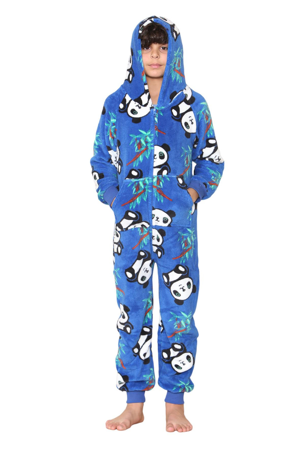 A2Z Onesie One Piece Pyjama Set Panda Print for Boys and Girls Childrens