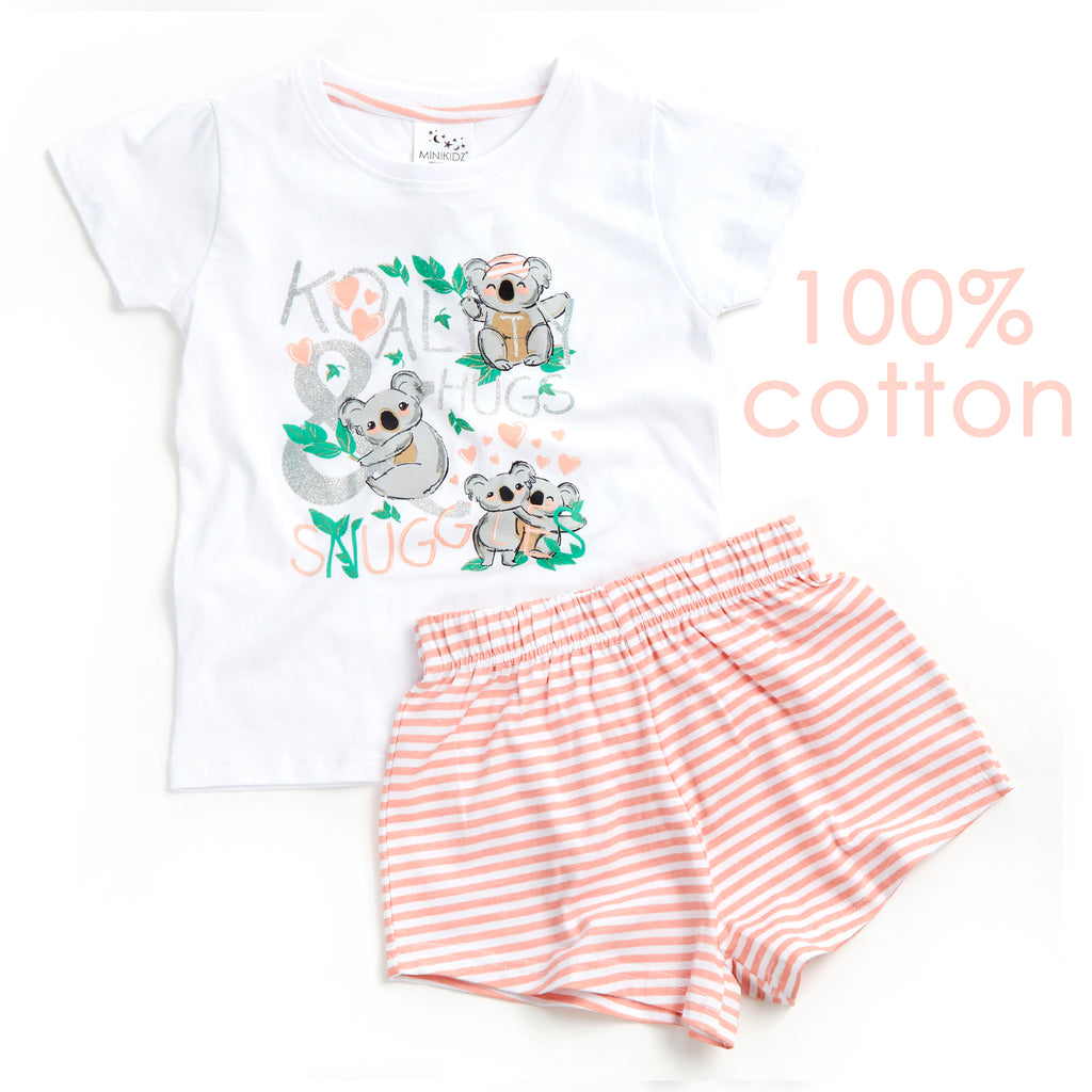 Kids Girls Pyjamas Short 100% Cotton 2-3 3-4 4-5 5-6 7-8 9-10 11-12 13 Years UK