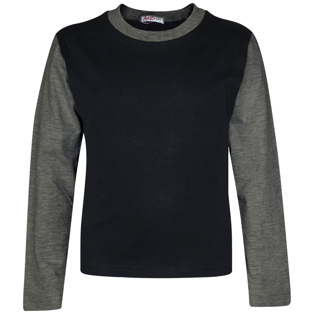 Kids Girls Boys Pjs Contrast Color Plain Stylish Pyjamas Set New Age 2-13 Years