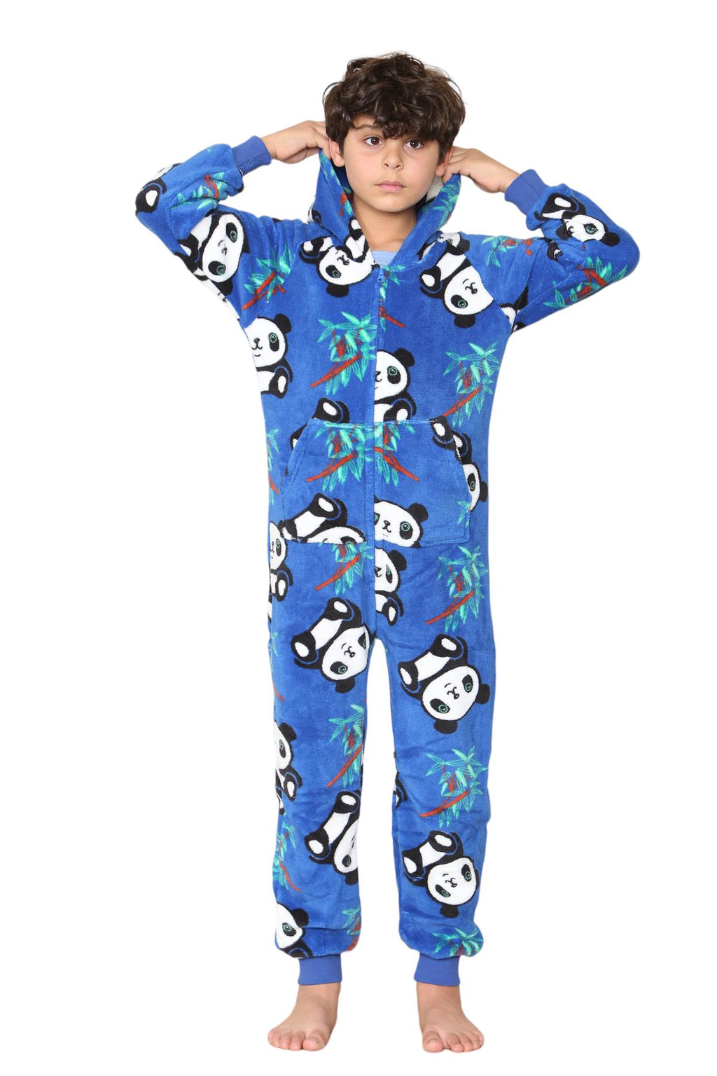 A2Z Onesie One Piece Pyjama Set Panda Print for Boys and Girls Childrens