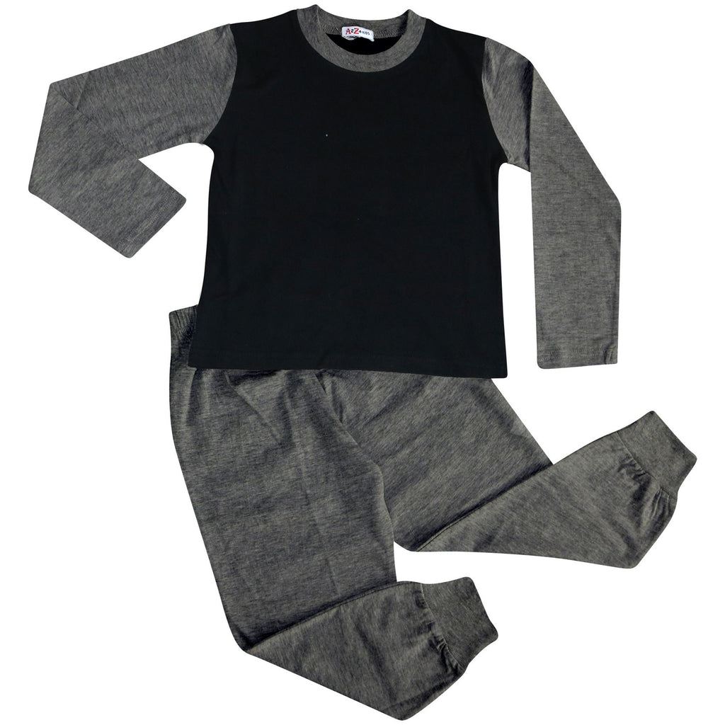 A2Z 4 Kids Girls Boys Plain Stylish Contrast Color Pyjamas Set Age 2-13 Years