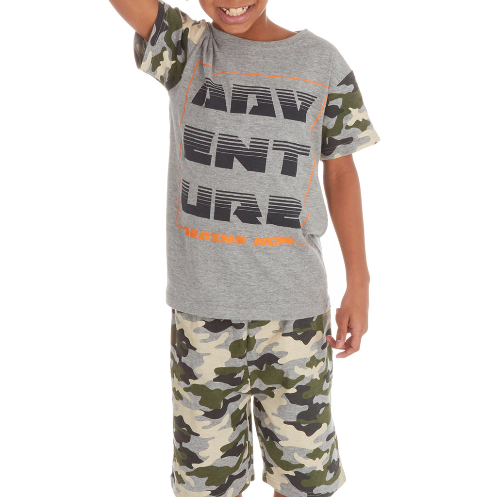 Kids Boys 2 Piece Pyjama Set Cotton Rich PJs Summer Pyjamas Jammies 2-13 Years