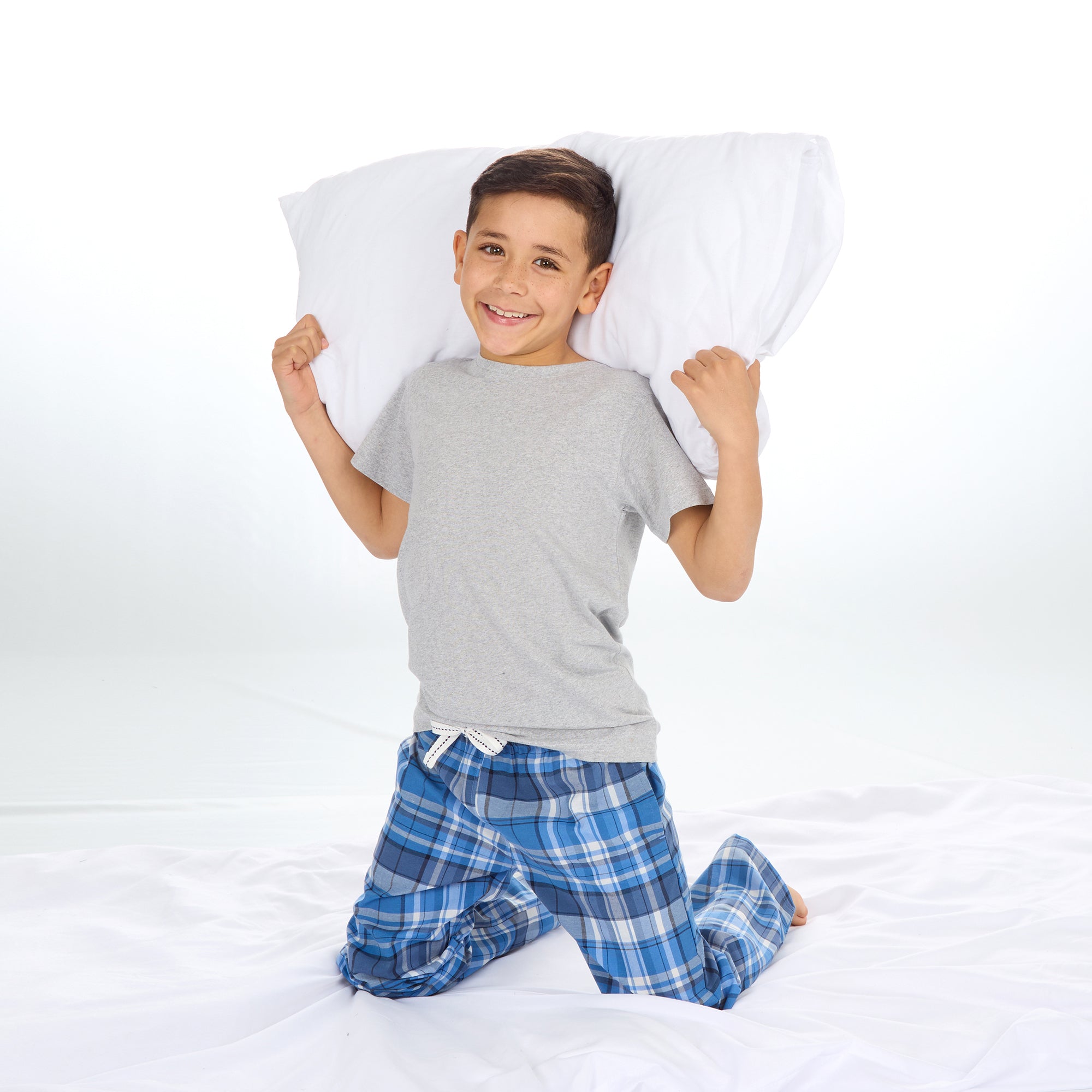 Boys Pyjama Set Short Sleeved T-shirt Woven Long Bottoms PJs 9 10 11 12 13 Years