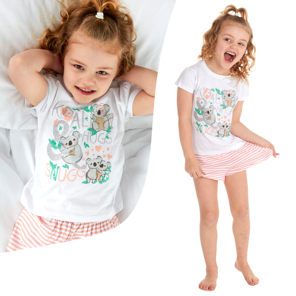 Kids Girls Pyjamas Short 100% Cotton 2-3 3-4 4-5 5-6 7-8 9-10 11-12 13 Years UK