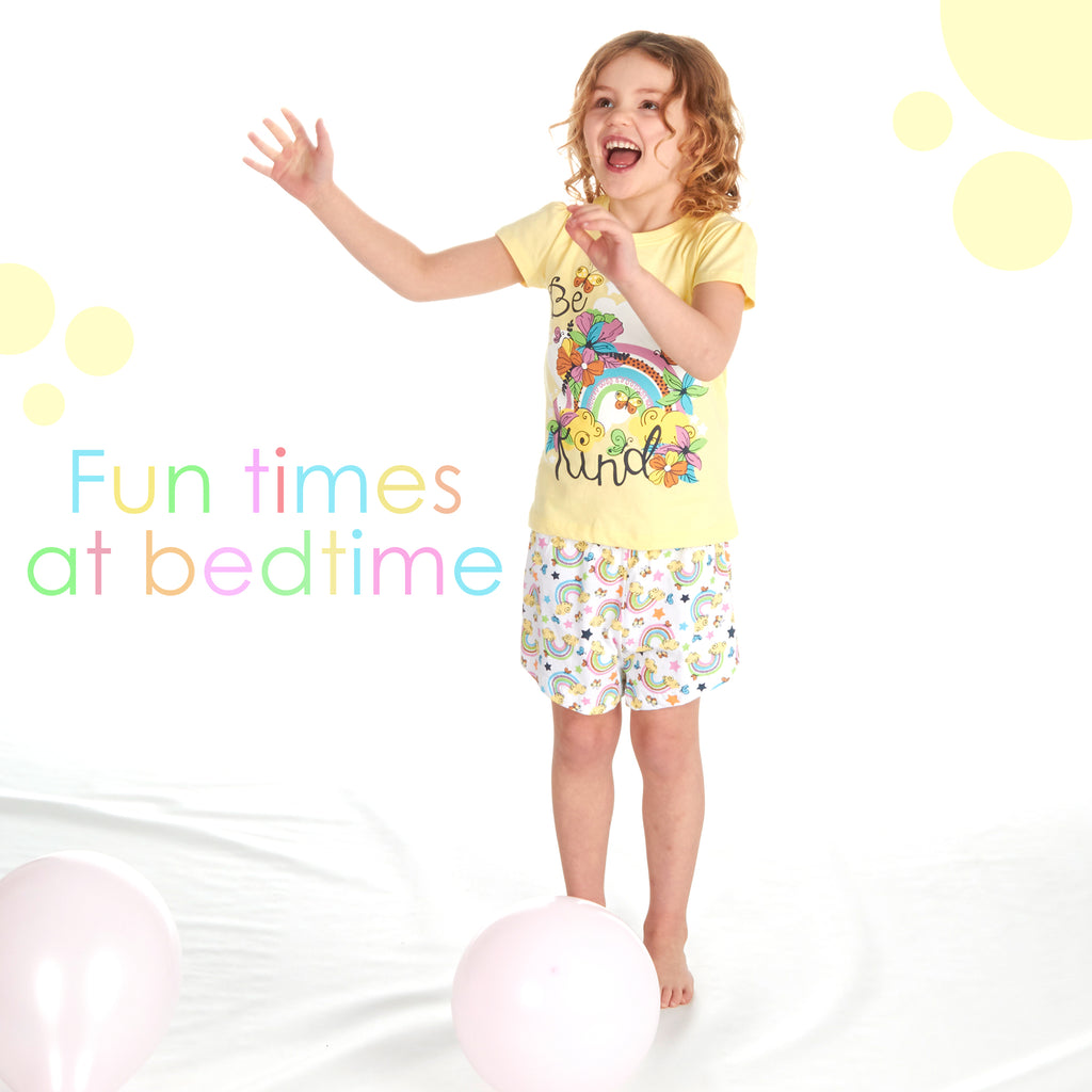 Kids Girls Pyjamas Short 100% Cotton 2-3 3-4 4-5 5-6 7-8 9-10 11-12 13 Years UK