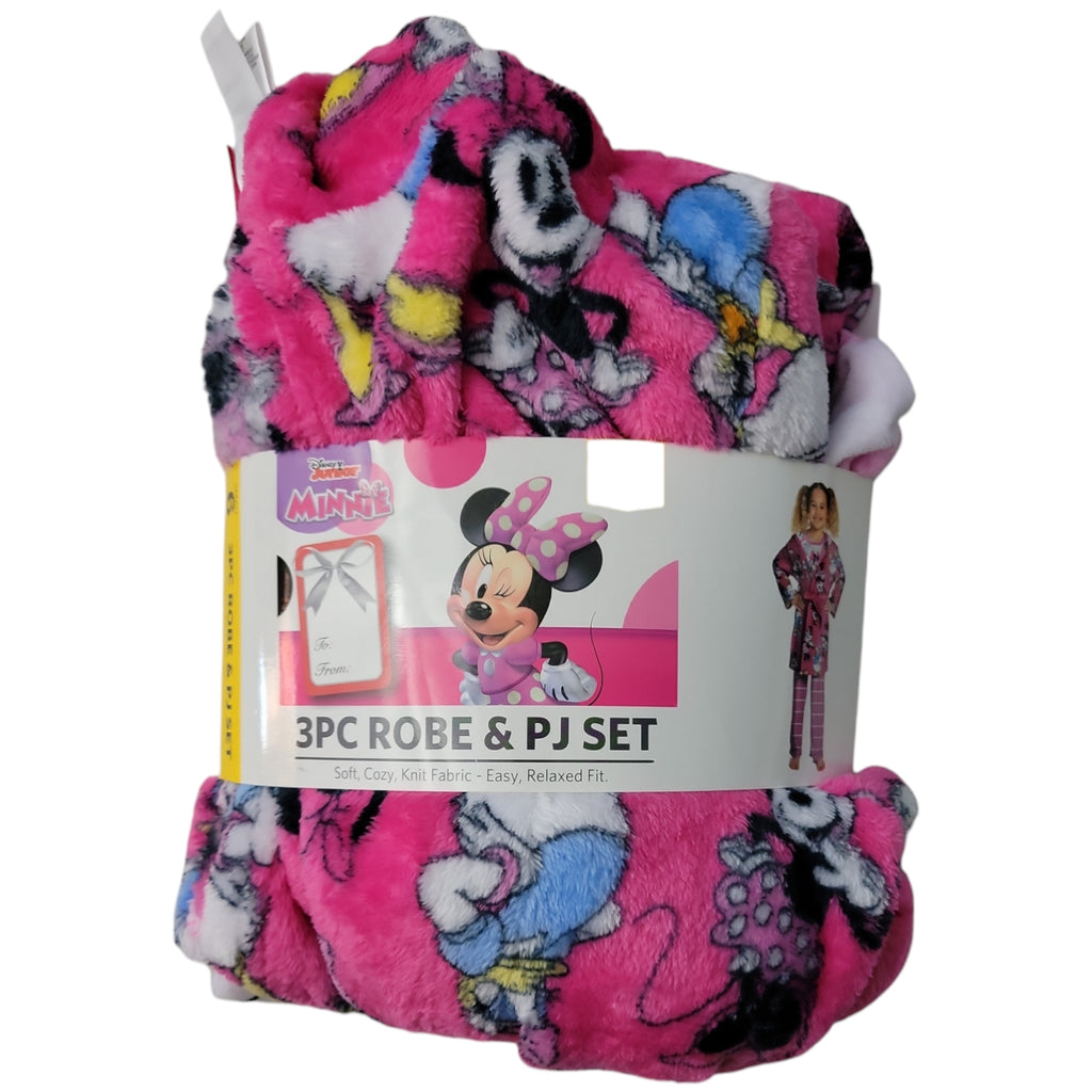 Character Girl's 3-Piece Super Soft Hooded Robe & Pajama Set