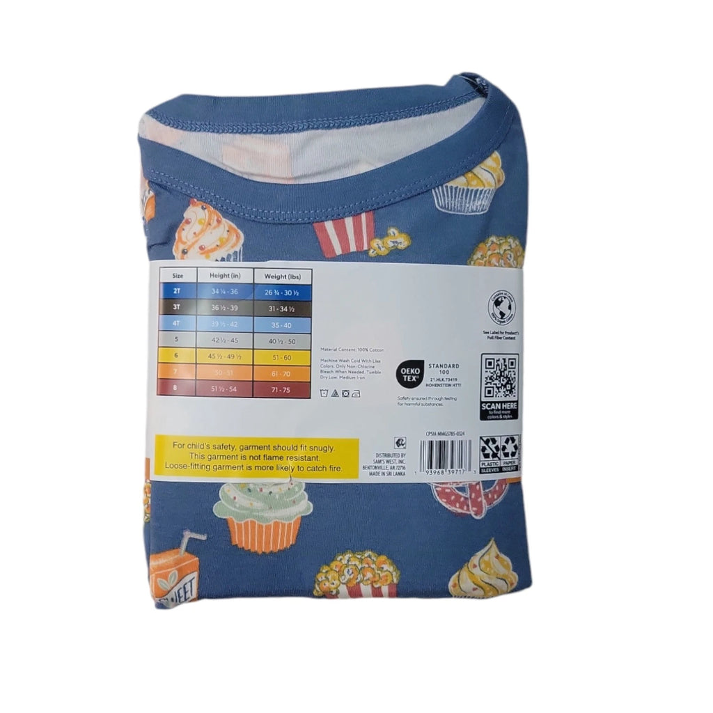 Member's Mark Toddler & Girls 4-Piece Organic Cotton Pajama Set