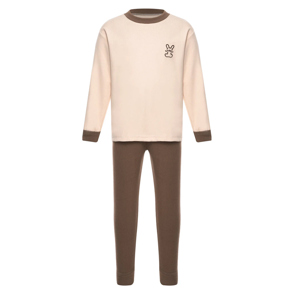 Kids Loungewear Crewneck Sleepwear Tops Pajama Set Casual Underwear T-shirt