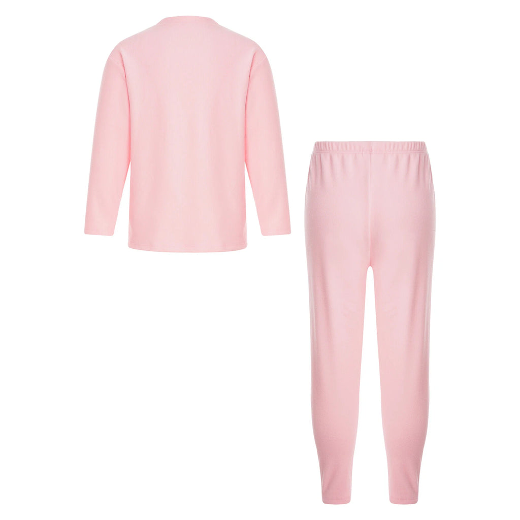 Kids Boys Girls Tees Elastic Top Pajamas Sleepwear Letter Print Set Thermal