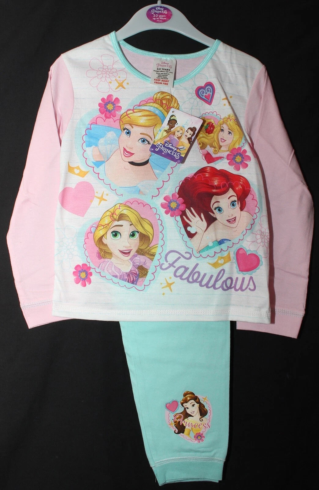 Girl's DISNEY PRINCESS Pyjamas / PJs in a Choice of 3 Styles - 18 months-5 years