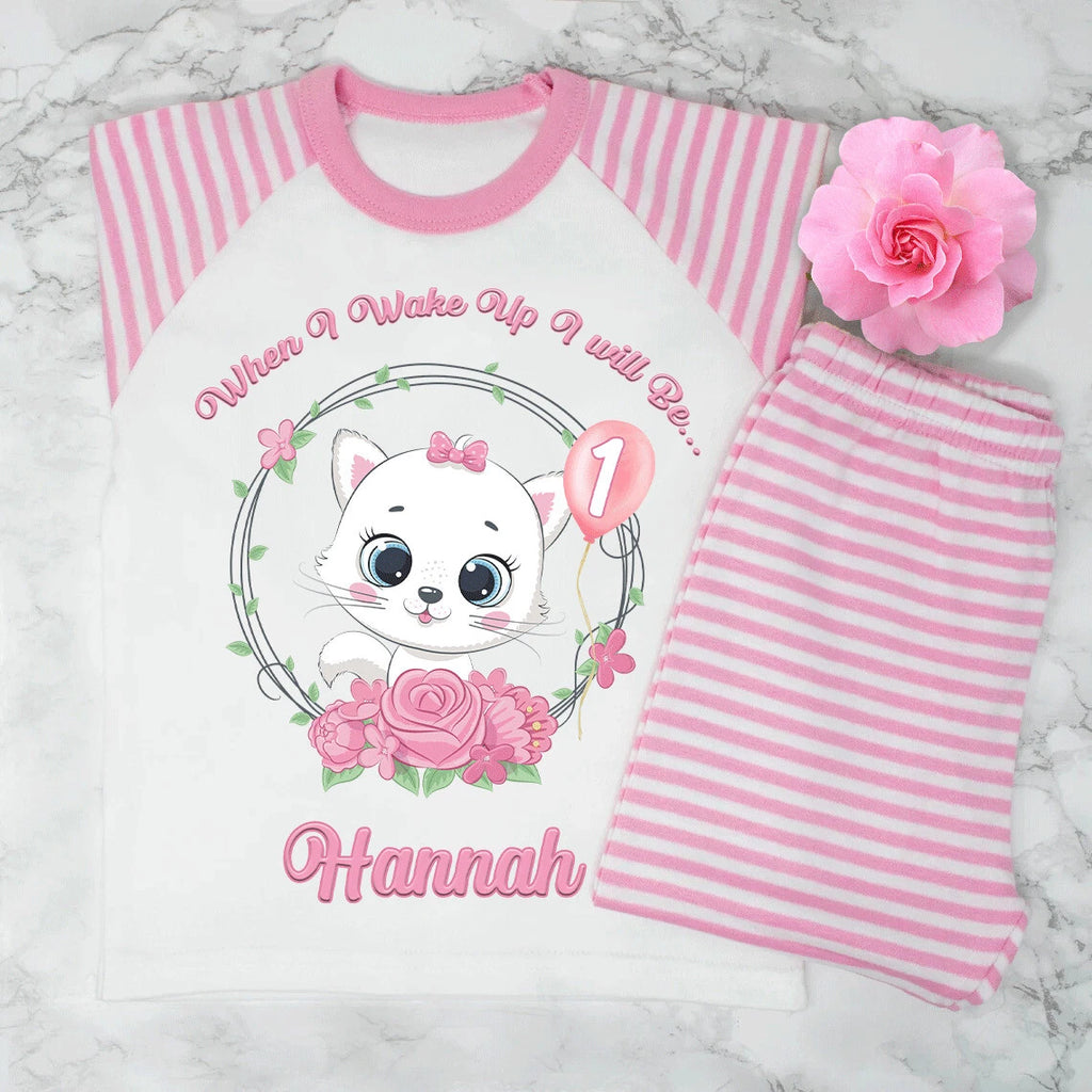 Personalised Girls when i wake up i will be 1...2...3.... Pyjamas Very Cute