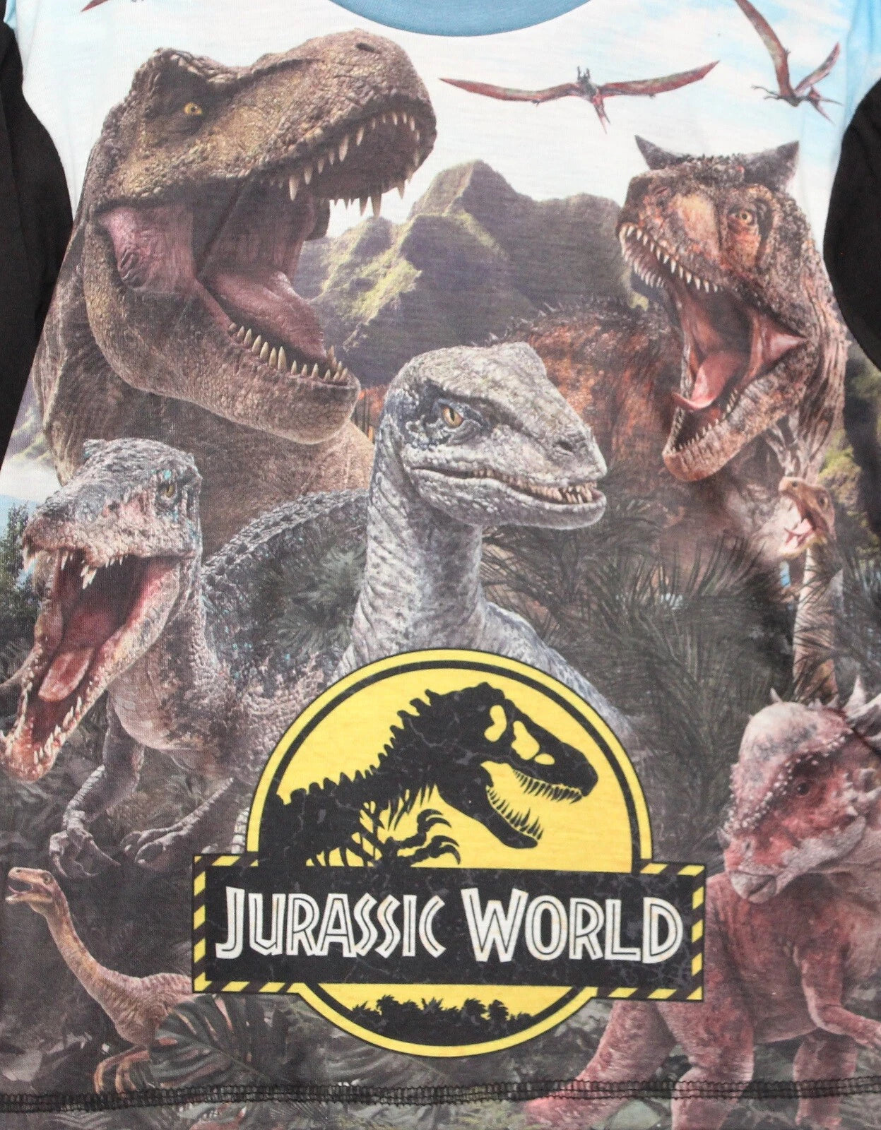 JURASSIC WORLD Boy's Pyjamas / Long-Sleeved DINOSAUR PJs - Sizes 4-10 Years