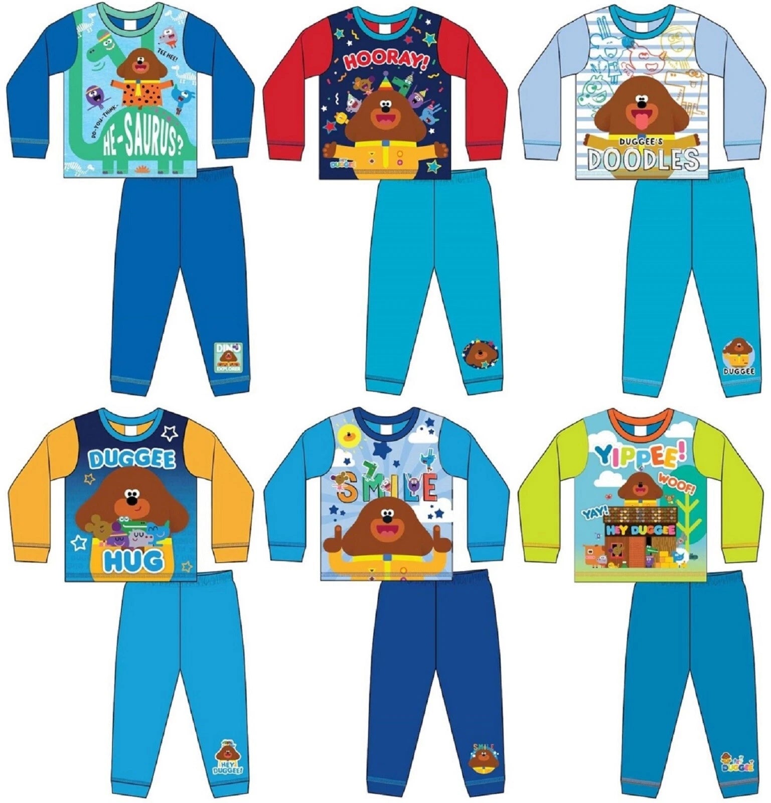 Boy's HEY DUGGEE Pyjamas / PJs in a Choice of 6 Styles  Sizes 18 months-5 years