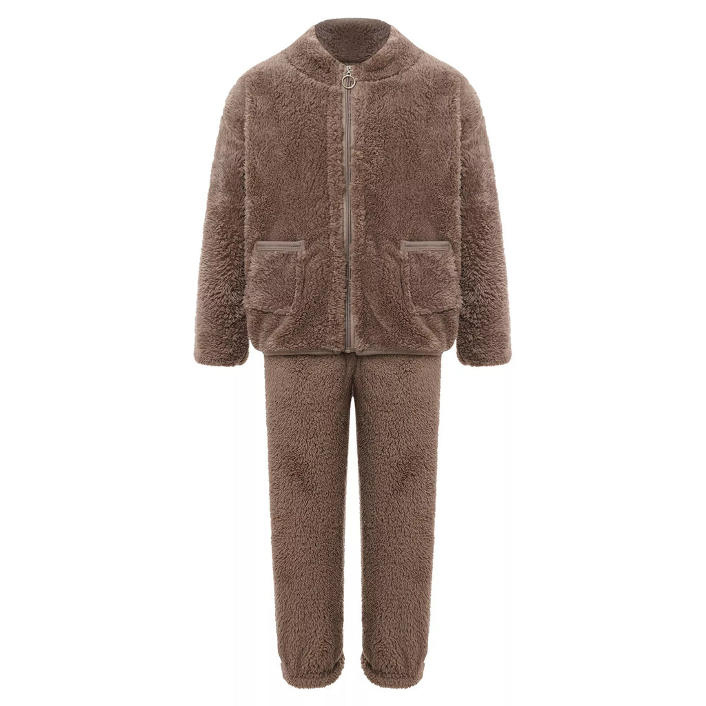 Unisex Kids Outfits Warm Set Girls Sleepwear Training Homewear Tops Pajamas