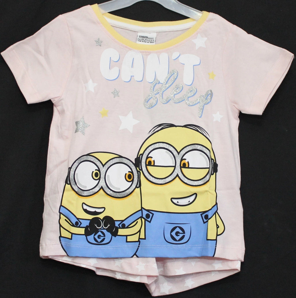 MINIONS Girl's Short Pyjamas/ DESPICABLE ME Shorty PJs in Sizes 2-10 years