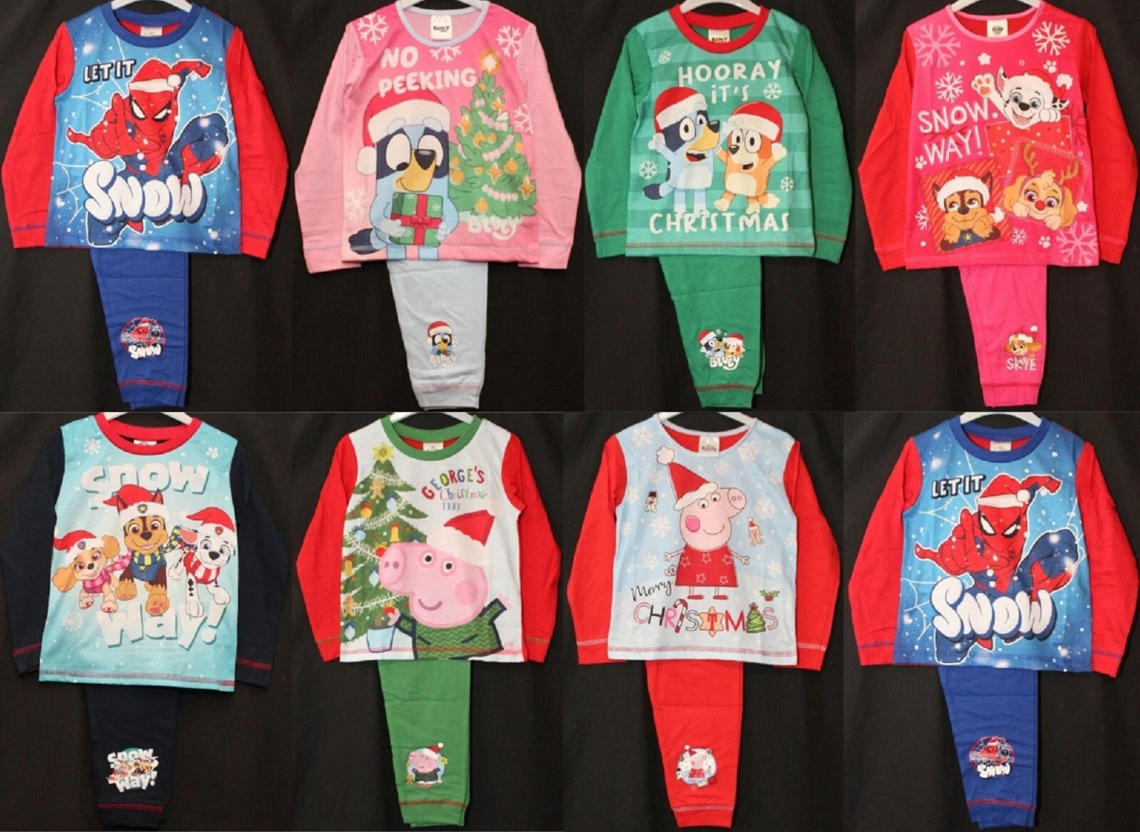 Kids/ Boys/ Girls CHRISTMAS Pyjamas / Xmas CHARACTER PJs Sizes 18 Months-5 Years