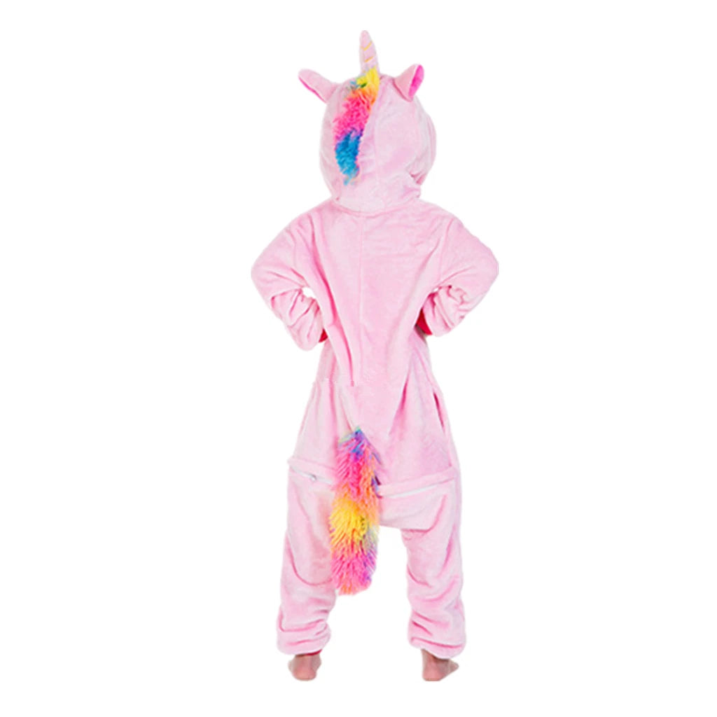 One-Piece Kid's Animal Pajamas Bathrobe Halloween Cosplay Costume Sleepwear