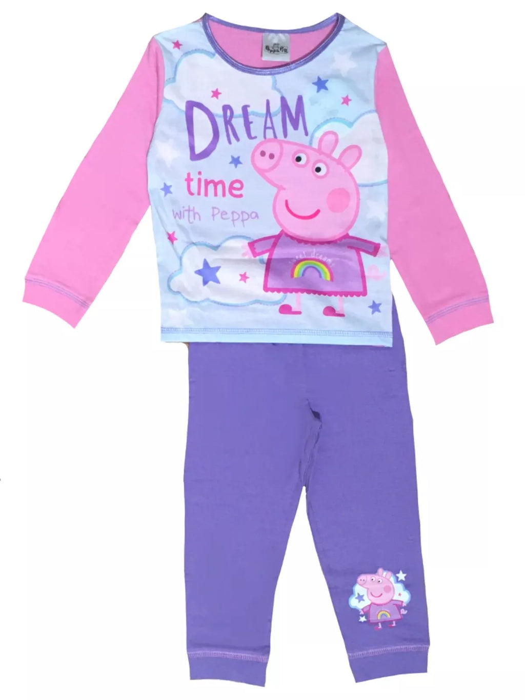 Girls Peppa Pig Toddler / Younger Pyjama Set Pink Size 18m- 5 Years Long Sleeved