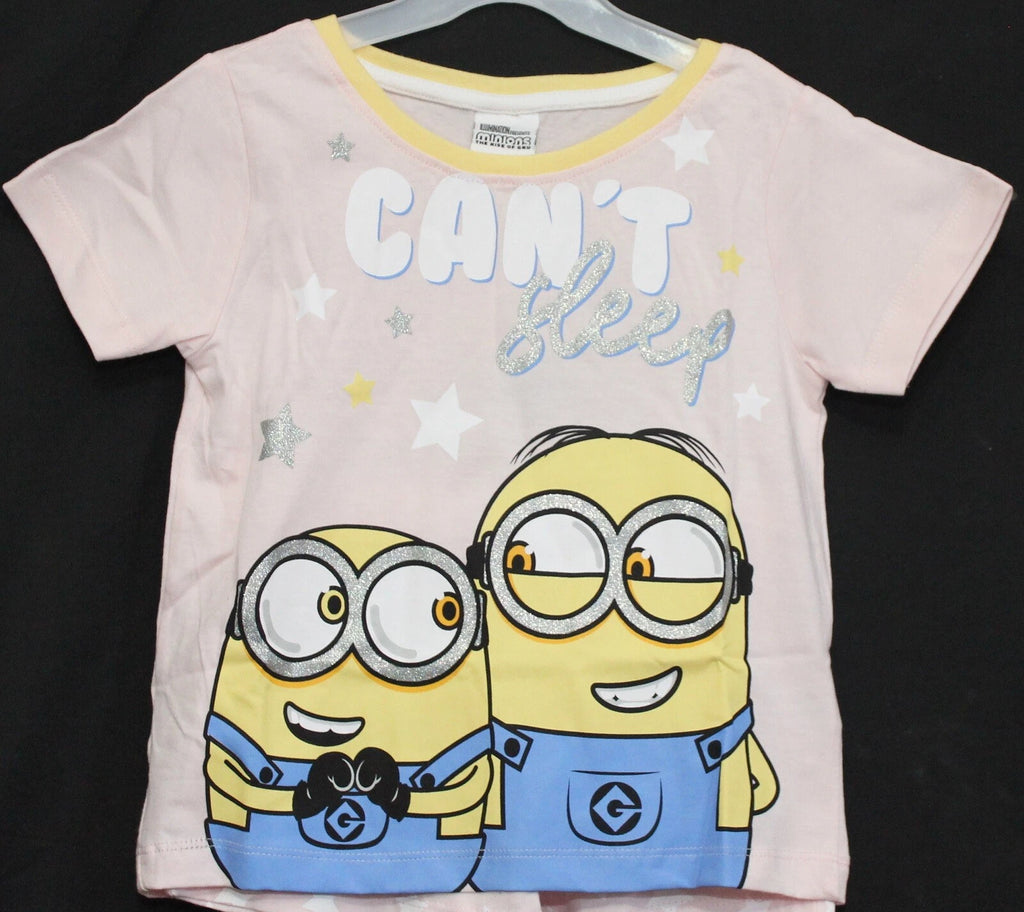 MINIONS Girl's Short Pyjamas/ DESPICABLE ME Shorty PJs in Sizes 2-10 years