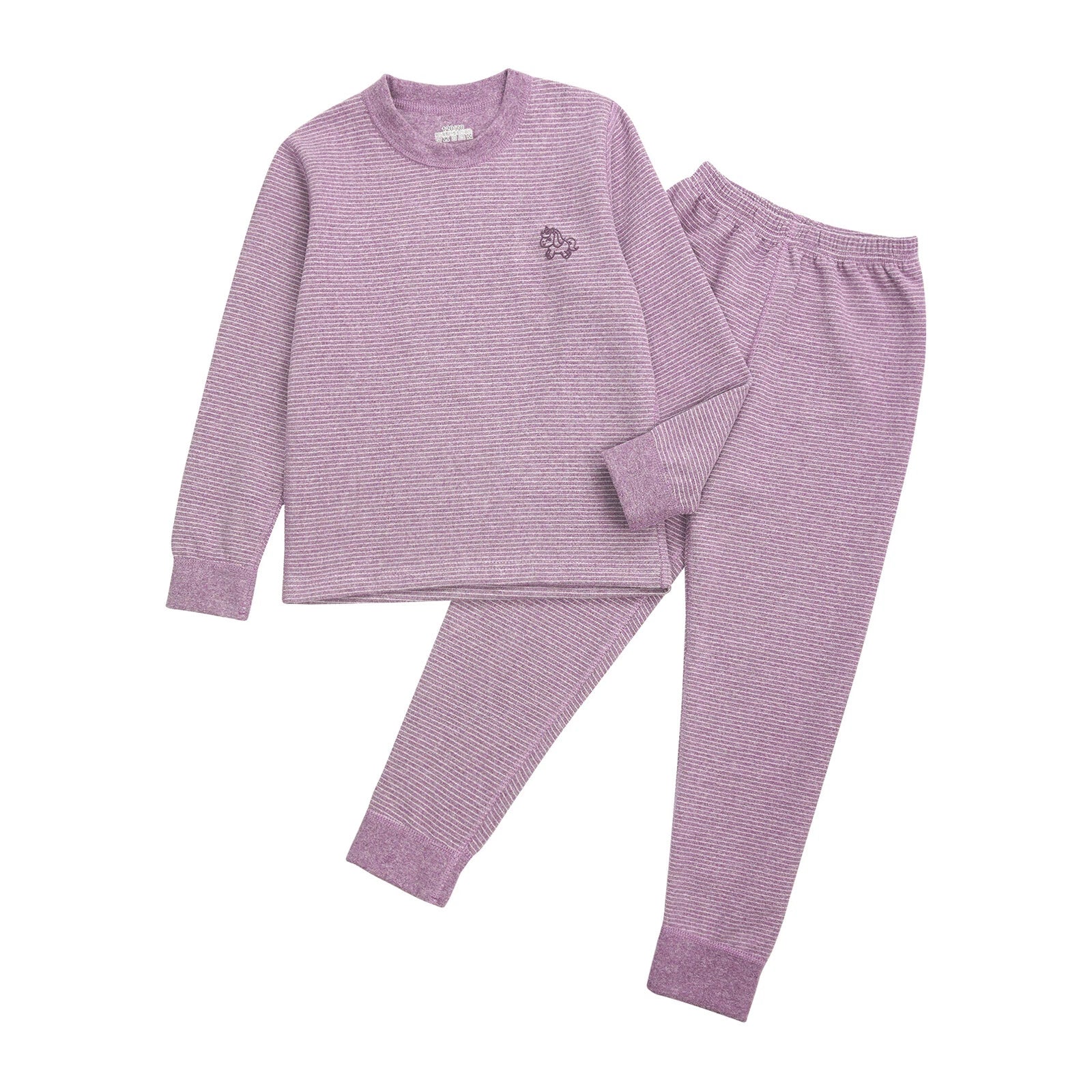 Kids Boys Girls Underwear T-shirt Pajama Set With Pants Nightwear Winter Tops