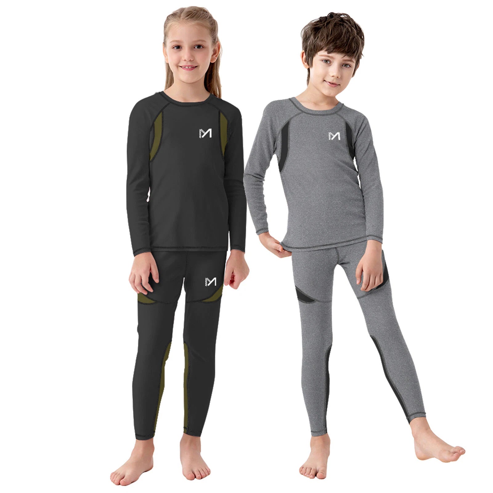 Kids Thermal Underwear for Boys, Long Johns Fleece Lined Set, Shirt & Pants