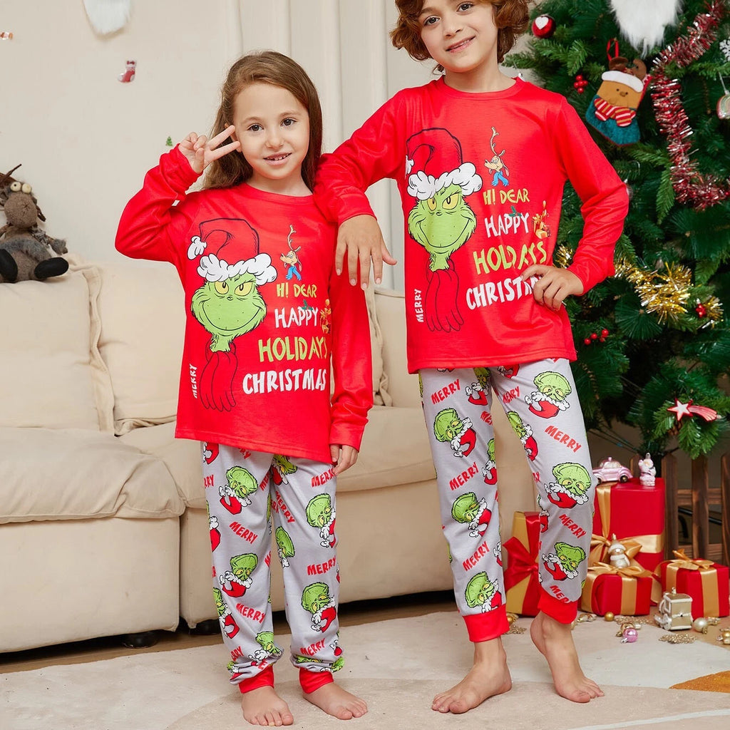 Christmas Family Matching Pyjamas Adult Kids Baby Grinch Nightwear Sleepwear Hot