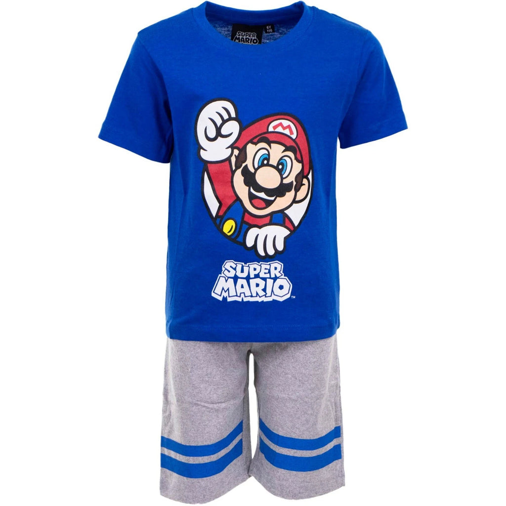 Boys Kids Children Super Mario Short Sleeve Pyjamas T-Shirt Shorts Age 2-8 Years