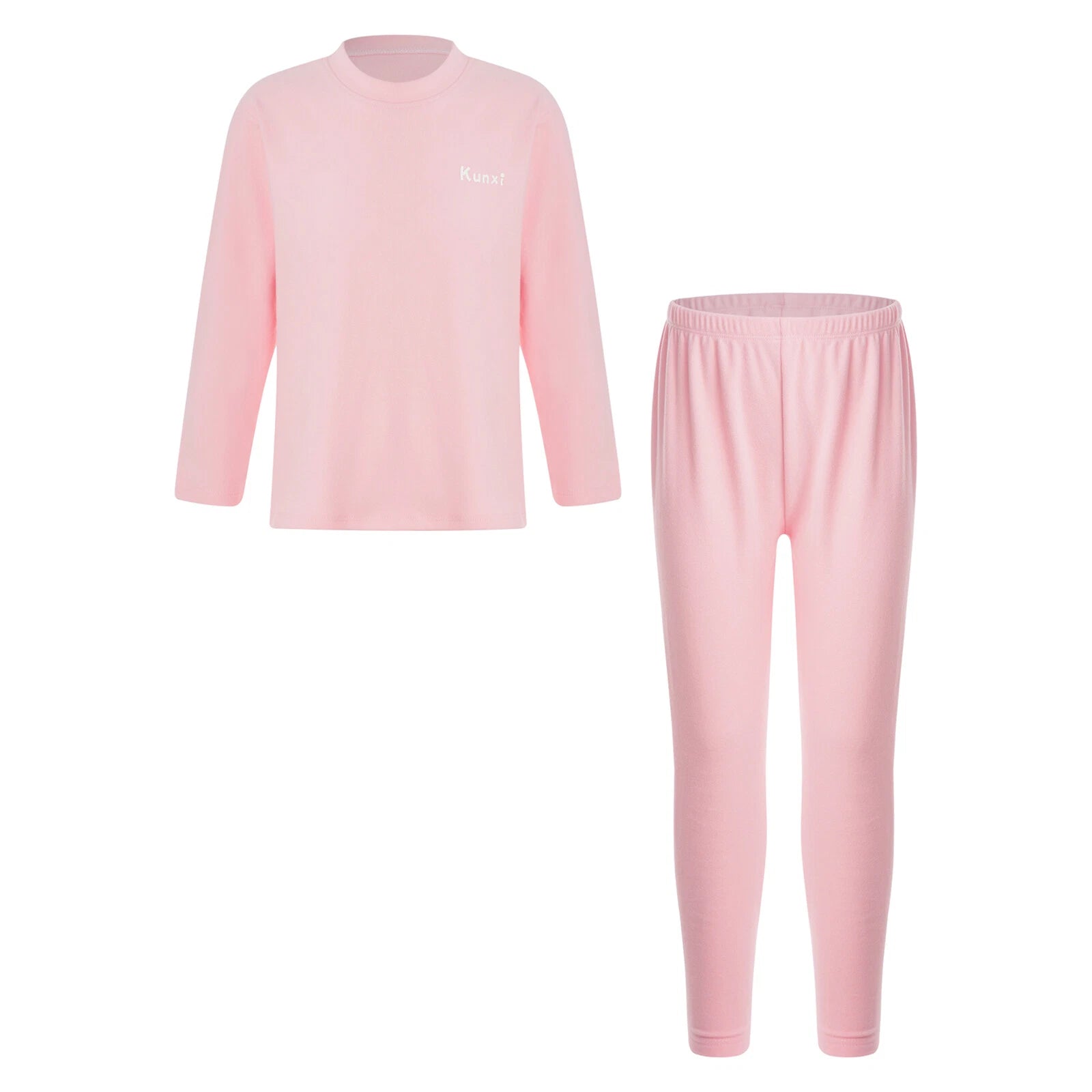 Kids Boys Girls Tees Elastic Top Pajamas Sleepwear Letter Print Set Thermal