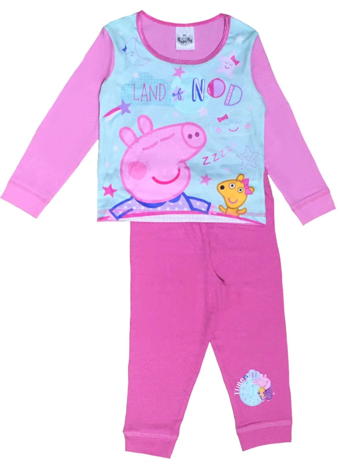 Girls Peppa Pig Toddler / Younger Pyjama Set Pink Size 18m- 5 Years Long Sleeved