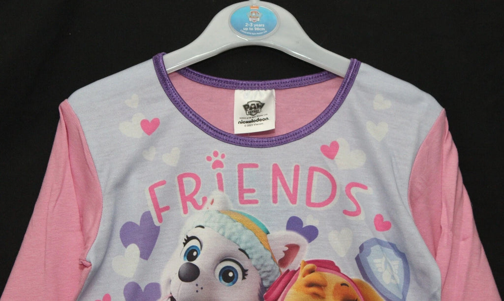 Girls PAW PATROL Pyjamas /Pink SKYE & EVEREST PJs Sizes 18 Months-5 Years