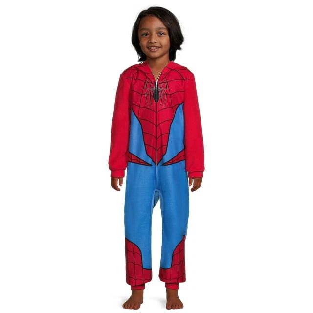 Licensed Boy's One-Piece Full-Zip Hooded Blanket Pajama Sleepwear Sleeper: 4-16